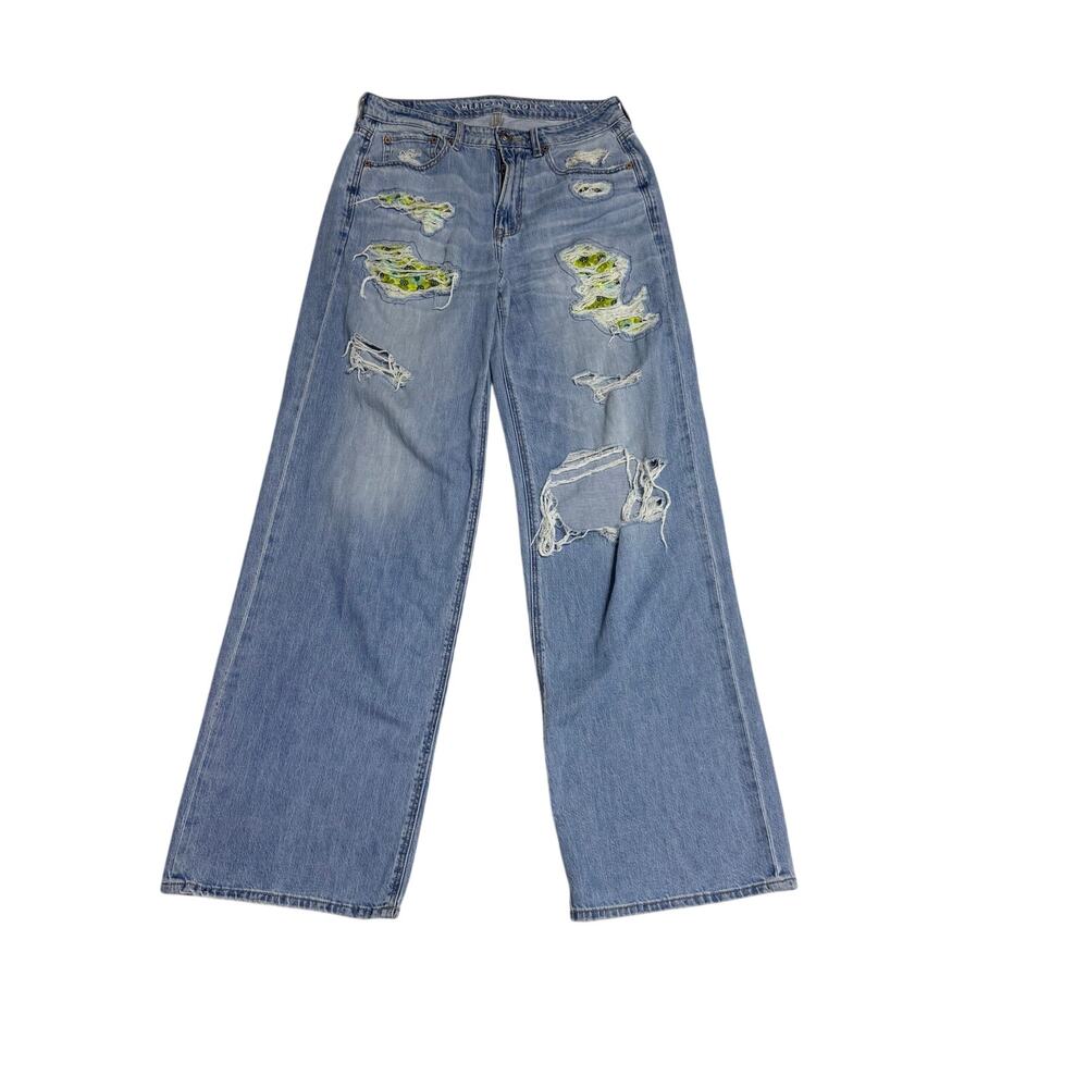 AE Skater Jeans Floral Patched Distressed Men’s 32x30 - Picture 12 of 12